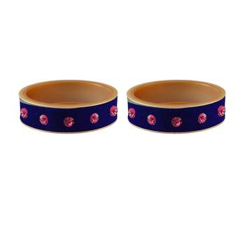Blue Stone Stud Acrylic Bangle 2