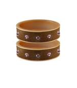 Dark Brown Stone Stud Acrylic Bangle