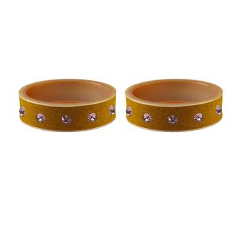 Light Brown  Stone Stud Acrylic Bangle 2