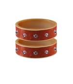 Peach Stone Stud Acrylic Bangle