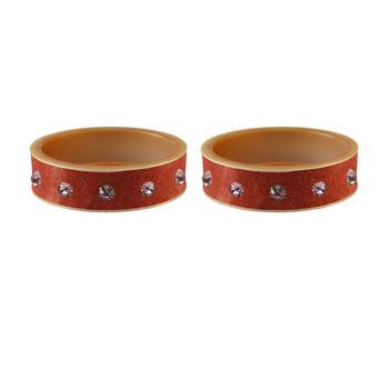 Peach Stone Stud Acrylic Bangle 2