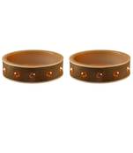 Dark Brown Stone Stud Acrylic Bangle