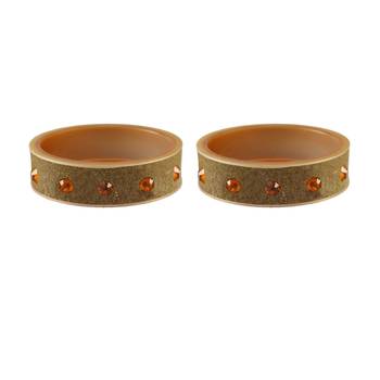 Light Brown  Stone Stud Acrylic Bangle 2