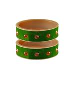 Green Stone Stud Acrylic Bangle