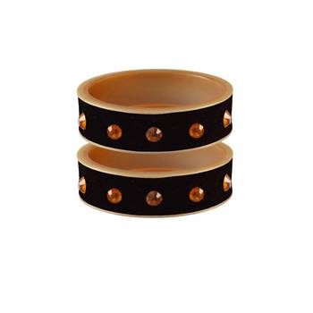 Black Stone Stud Acrylic Bangle 1