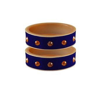 Blue Stone Stud Acrylic Bangle 1