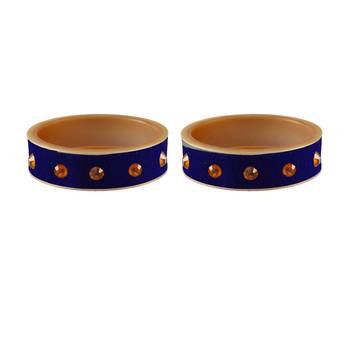Blue Stone Stud Acrylic Bangle 2