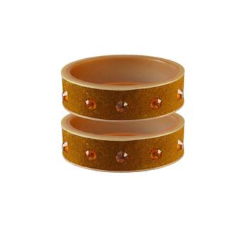 Dark Brown Stone Stud Acrylic Bangle 1