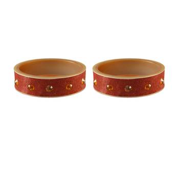 Peach Stone Stud Acrylic Bangle 2