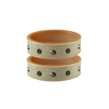 Cream Stone Stud Acrylic Bangle 1