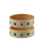 Cream Stone Stud Acrylic Bangle