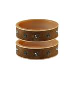Dark Brown Stone Stud Acrylic Bangle