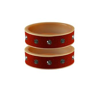 Orange Stone Stud Acrylic Bangle 1