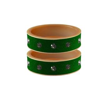 Green Stone Stud Acrylic Bangle 1
