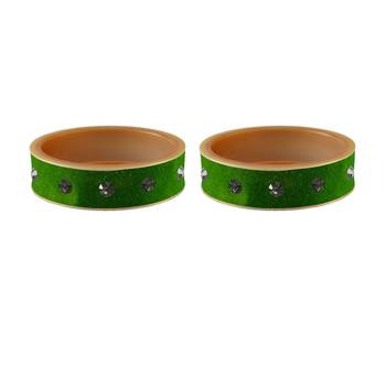 Green Stone Stud Acrylic Bangle 2