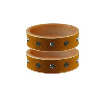 Dark Brown Stone Stud Acrylic Bangle 1