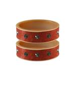 Peach Stone Stud Acrylic Bangle