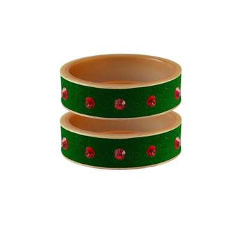 Green Stone Stud Acrylic Bangle 1