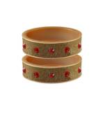 Light Brown  Stone Stud Acrylic Bangle