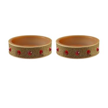 Light Brown  Stone Stud Acrylic Bangle 2
