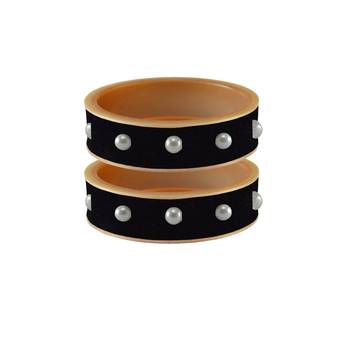 Black Moti Stud Acrylic Bangle 1