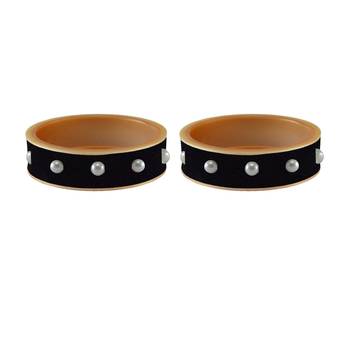 Black Moti Stud Acrylic Bangle 2