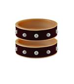 Dark Maroon  Moti Stud Acrylic Bangle