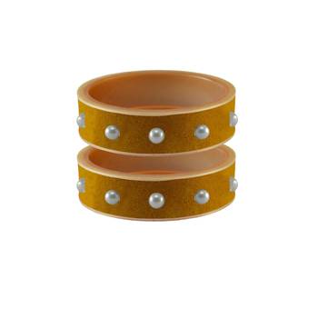 Light Brown  Moti Stud Acrylic Bangle 1