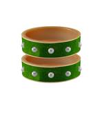 Green Moti Stud Acrylic Bangle