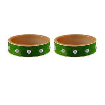 Green Moti Stud Acrylic Bangle 2