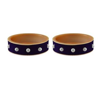 Dark Blue Moti Stud Acrylic Bangle 2