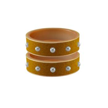 Light Brown  Moti Stud Acrylic Bangle 2