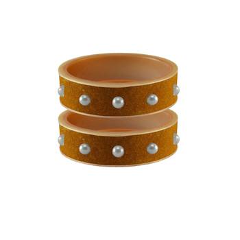 Dark Brown Moti Stud Acrylic Bangle 1