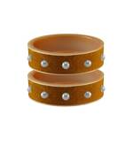Dark Brown Moti Stud Acrylic Bangle