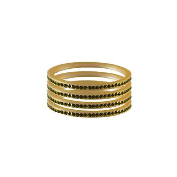 Light Green Stone Stud Acrylic Bangle 1