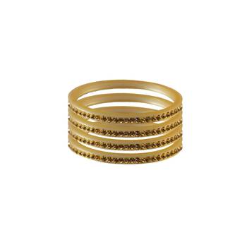 Golden Stone Stud Acrylic Bangle 1