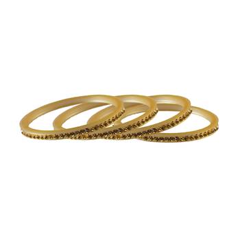 Golden Stone Stud Acrylic Bangle 2
