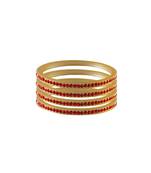 Red Stone Stud Acrylic Bangle