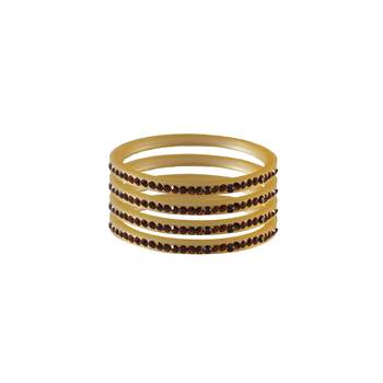 Dark Brown Stone Stud Acrylic Bangle 1