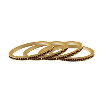 Dark Brown Stone Stud Acrylic Bangle 2