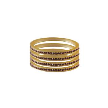 Purple Stone Stud Acrylic Bangle 1