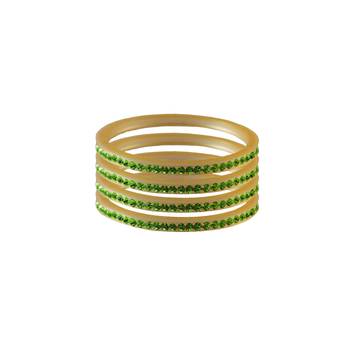 Green Stone Stud Acrylic Bangle 1