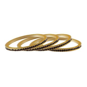 Dark Jamani  Stone Stud Acrylic Bangle 2