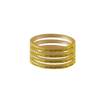 Yellow Stone Stud Acrylic Bangle 1
