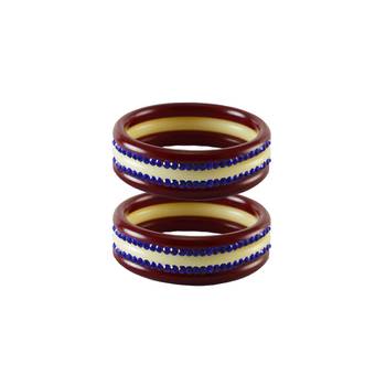 Blue Stone Stud Acrylic Bangle 1