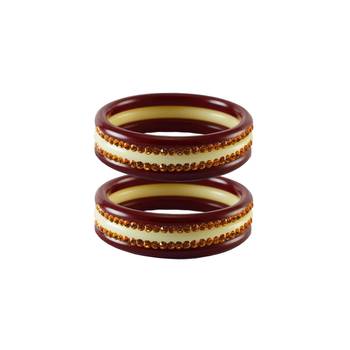 Brown Stone Stud Acrylic Bangle 1