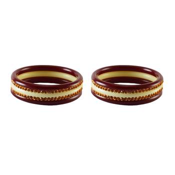 Brown Stone Stud Acrylic Bangle 2