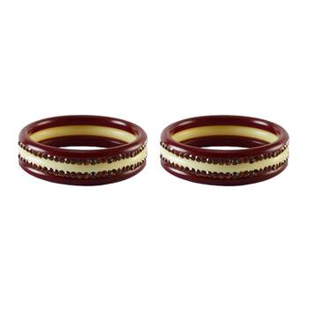 Dark Brown Stone Stud Acrylic Bangle 2