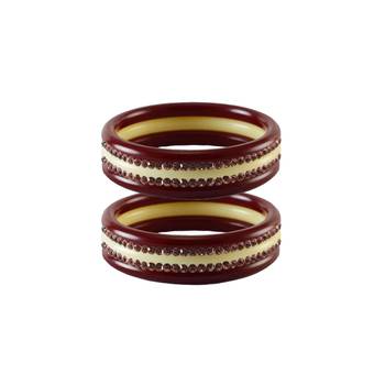 Purple Stone Stud Acrylic Bangle 1