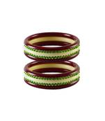 Green Stone Stud Acrylic Bangle